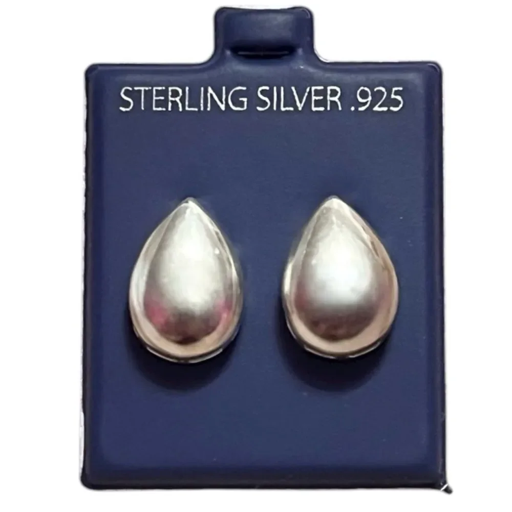 Sterling Silver Teardrop Post Earrings